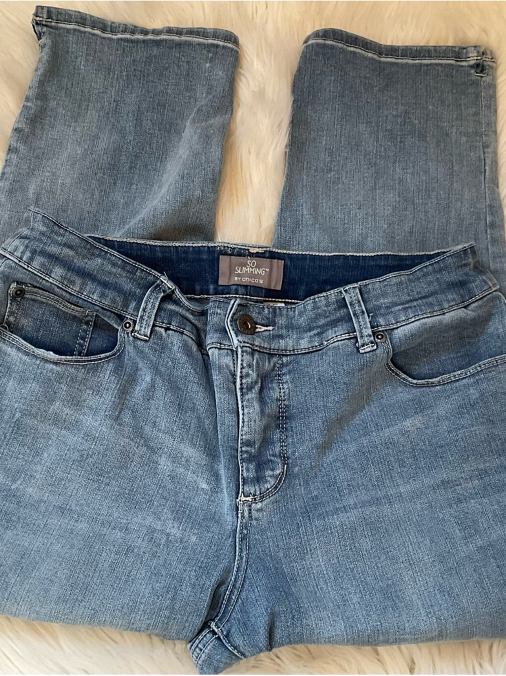 Chico’s So Slimming Capri Jeans - Chico’s Size 1.5 / 10 - Picture 3 of 7